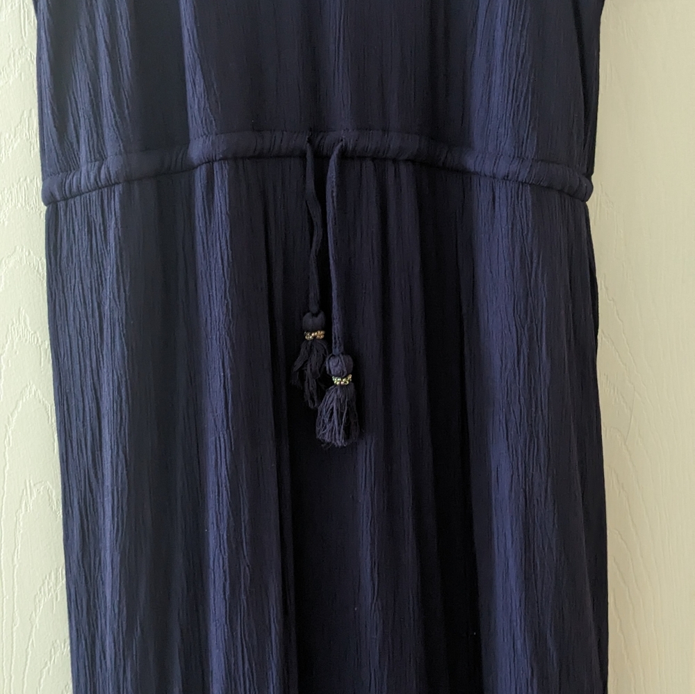 🌸ADD ON Navy Blue Halter Maxi Dress - Picture 5 of 10